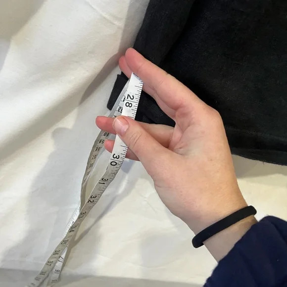 FREE PEOPLE Lyla Linen Black Trousers Size 6 - Picture 11 of 11